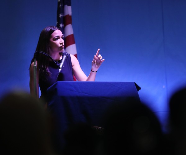 Rep. Alexandria Ocasio-Cortez holds an immigration Town Hall In Queens on July 20, 2019, in New York City. (Spencer Platt/Getty Images) 